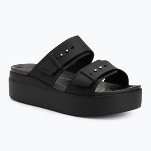 Klapki damskie Crocs Brooklyn Low Wedge black