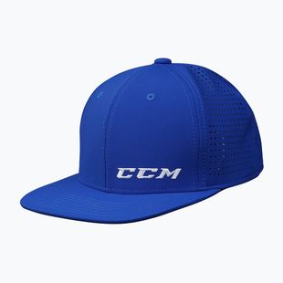 Czapka z daszkiem dziecięca CCM Small Logo Flat Brim YTH royal