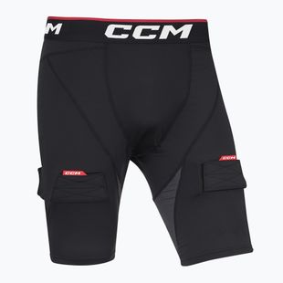 Spodenki hokejowe z suspensorem męskie CCM Ribano Compresion SR black