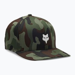 Czapka z daszkiem męska Fox Racing Fox Head Camo Tech Flexfit green camo