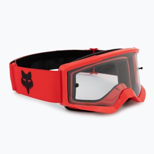 Gogle rowerowe dziecięce Fox Racing Main Core Jr fluorescent red/clear