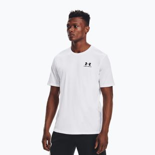 Koszulka męska Under Armour Sportstyle Left Chest white/black