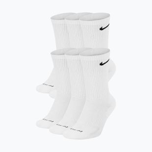 Skarpety męskie Nike Everyday Plus Cushioned Crew 6 par white/black