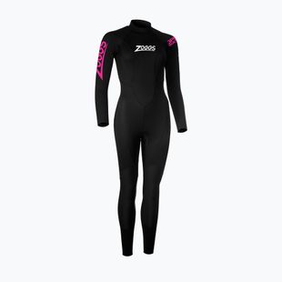 Pianka triathlonowa damska Zoggs Ow Multix Vl 2,5 mm black/pink