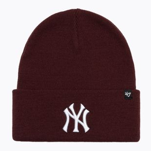 Czapka zimowa 47 Brand MLB New York Yankees Haymaker dark maroon