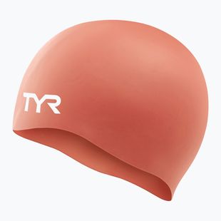 Czepek pływacki TYR Wrinkle Free Silicone coral/white