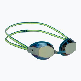 Okulary do pływania TYR Blackops 140 Ev Racing Mirrored turquoise/lime