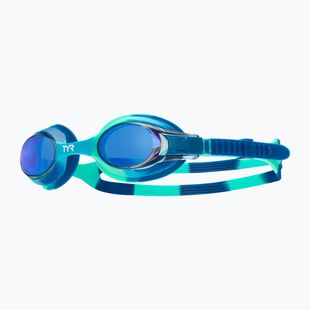 Okulary do pływania dziecięce TYR Swimple Tie Dye Mirrored blue/mint