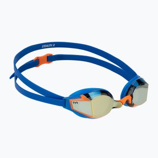 Okulary do pływania TYR Stealth-X Performance Mirrored navy/gold