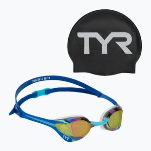 Okulary do pływania TYR Tracer-X Elite Racing Mirrored blue/turquoise