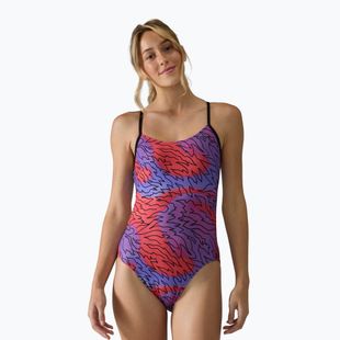 Strój pływacki jednoczęściowy damski Tyr Cutoutfit Hodori orange/purple