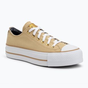 Trampki damskie Converse Chuck Taylor All Star Lift Platform Herringbone Stripe utility sunflower/trek tan