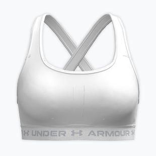 Biustonosz treningowy Under Armour Crossback Mid white/white/halo gray