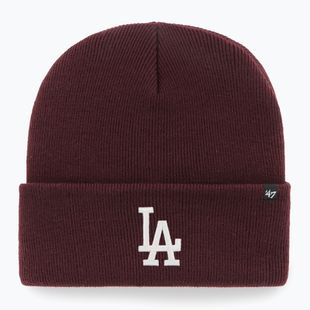 Czapka zimowa 47 Brand MLB Los Angeles Dodgers Haymaker dark maroon