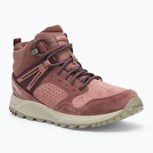 Buty turystyczne damskie Merrell Wildwood Mid Ltr Wp marron/burlwood