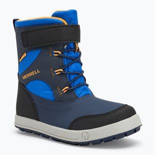 Śniegowce dziecięce Merrell Snow Storm 3.0 Wtrpf blue/black/orange