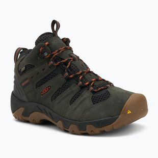 Buty trekkingowe męskie KEEN Headout Mid Waterproof black olive/fossil orange