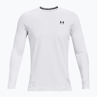 Longsleeve treningowy męski Under Armour CG Armour Fitted Crew white/black