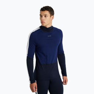 Bluza termoaktywna męska icebreaker 200 Oasis Sonebula High Neck navy/royal navy/snow/cb