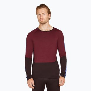 Longsleeve termoaktywny męski icebreaker Merino 200 Sonebula LS Crewe bittersweet/port