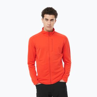 Bluza trekkingowa męska Salomon Essential Lightwarm FZ cherry tomato