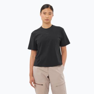 Koszulka damska Salomon Trackline Tee SS deep black