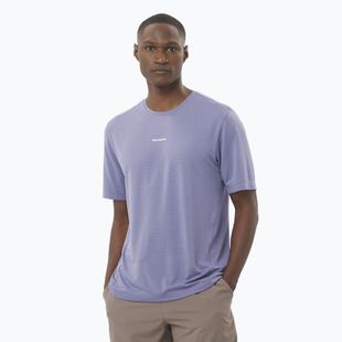 Koszulka do biegania męska Salomon SHAKEout Core blue granite