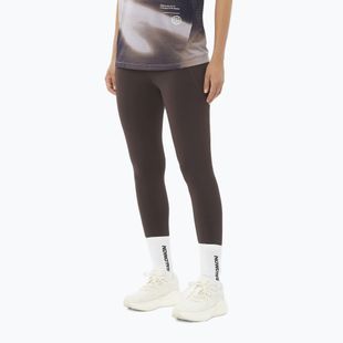 Legginsy do biegania damskie Salomon SHAKEout Bliss 25" coffee bean