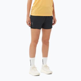 Spodenki do biegania damskie Salomon SHAKEout Core 2IN1 4" deep black