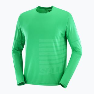 Longsleeve do biegania męski Salomon Sense Aero Tee GFX parakeet/spearmint