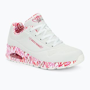 Buty damskie SKECHERS Uno Loving Love white/red/pink mesh