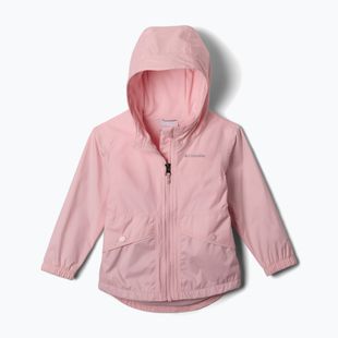 Kurtka przeciwdeszczowa dziecięca Columbia Rainy Trails II Fleece satin pink