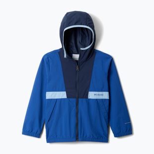 Kurtka przeciwwiatrowa dziecięca Columbia Spire Valley Windbreaker mountain blue/collegiate navy/ripple blue