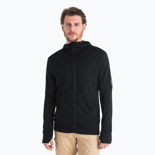 Bluza męska icebreaker Merino 260 Quantum IV Zip Hoodie black