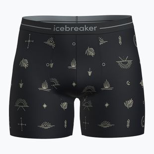 Bokserki termoaktywne icebreaker Merino150 Anatomica Boxers Explore More black/aop