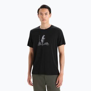 Koszulka trekkingowa męska icebreaker Tech Lite II Polar Paddle black