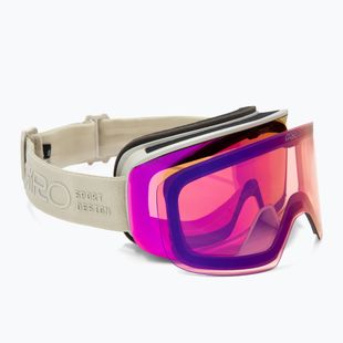 Gogle narciarskie damskie Giro Ella stone rails/vivid pink/vivid infrared