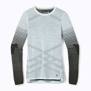 Bluza termoaktywna damska Smartwool Intraknit Thermal Merino Base Layer Pattern Crew aqua