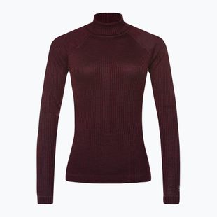 Longsleeve termoaktywny damski Smartwool Thermal Merino Rib Turtleneck black cherry heather