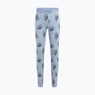 Spodnie termoaktywne dziecięce icebreaker Merino 200 Oasis Bear Tour zinc blue/aop