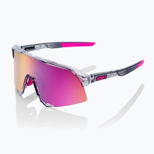 Okulary przeciwsłoneczne 100% S3 polished translucent/purple multilayer mirror