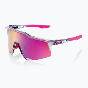 Okulary przeciwsłoneczne 100% Speedcraft polished translucent grey/purple multilayer mirror