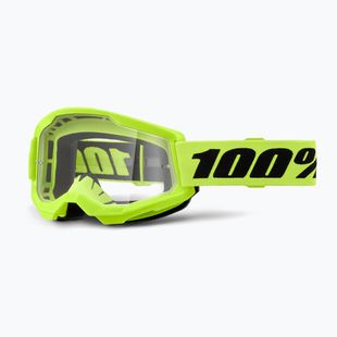Gogle rowerowe 100% Strata 2 neon yellow/clear