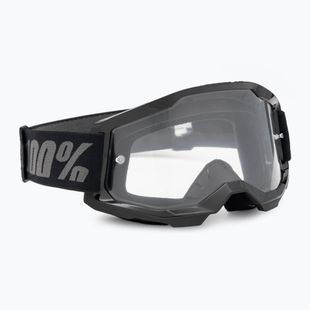 Gogle rowerowe dziecięce 100% Strata 2 Junior 50031-00007 black/clear