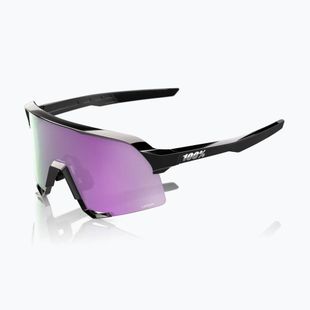 Okulary przeciwsłoneczne 100% S3 polished black/hiper polarized lavender mirror