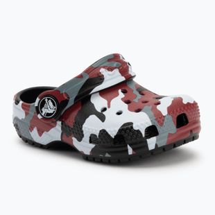 Klapki dziecięce Crocs Classic Camo Clog Toddler black/red