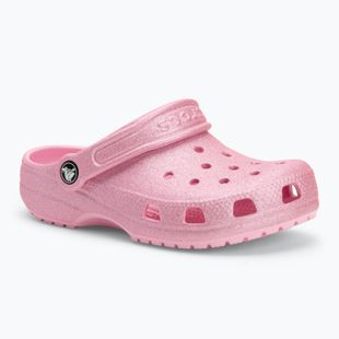 Klapki dziecięce Crocs Classic Glitter Clog Kids pink tweed glitter
