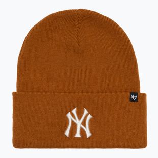 Czapka zimowa 47 Brand MLB New York Yankees Haymaker burnt orange