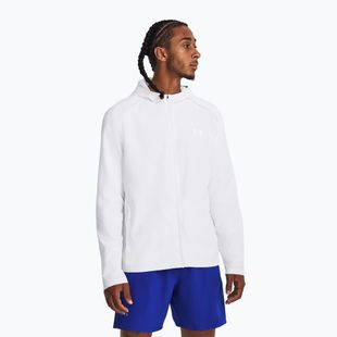 Kurtka do biegania męska Under Armour Storm Run Hooded white/steel/reflective