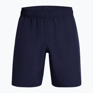 Spodenki treningowe męskie Under Armour Tech Woven Wordmark midnight navy/white